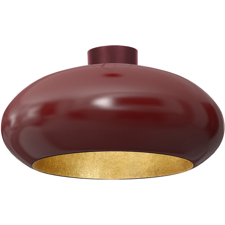 Плафон Compo, Luminex, метал, цокъл E27, червен/златист