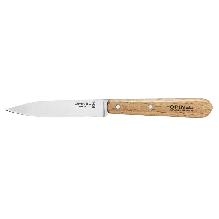 Set de 2 cutite de bucatarie, Opinel, Inox, Maro