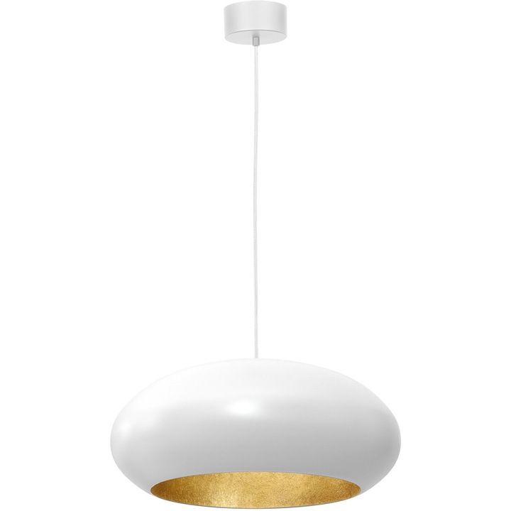 Пендел, Luminex, Метал, Цокъл E27, Бял/Златист