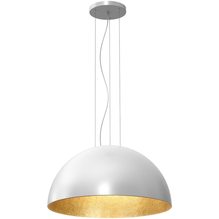 Пендел, Luminex, Метал, Цокъл E27, Бял/Златист