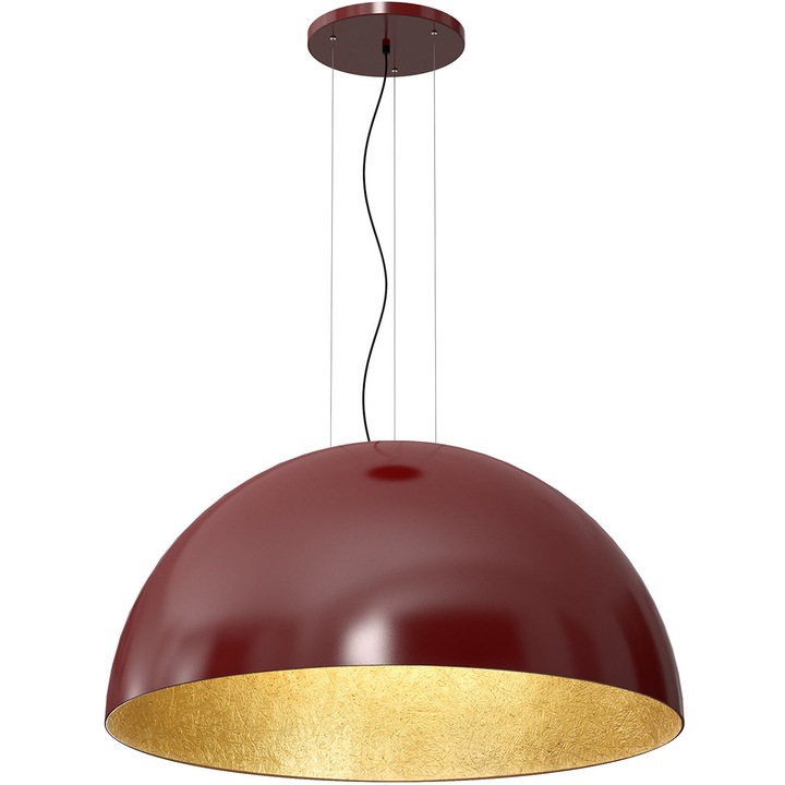 Пендел, Luminex, Метал, Цокъл E27, Червен/Златист
