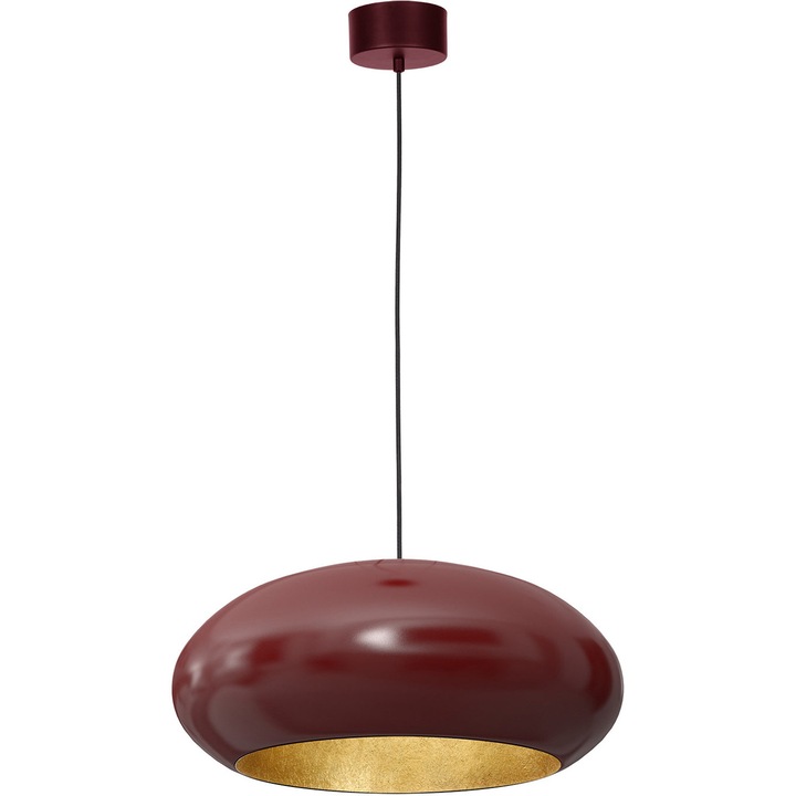 Пендел, Luminex, Метал, Цокъл E27, Червен/Златист