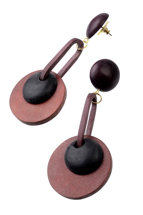 Cercei, Gloria Maris, Handmade, Wood9245 Visiniu, 9 x 4 cm