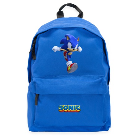 Ghiozdan Sonic, Gradinita, Scoala, Casual, 2 compartimente, 28 x 38 x 18 cm, Albastru