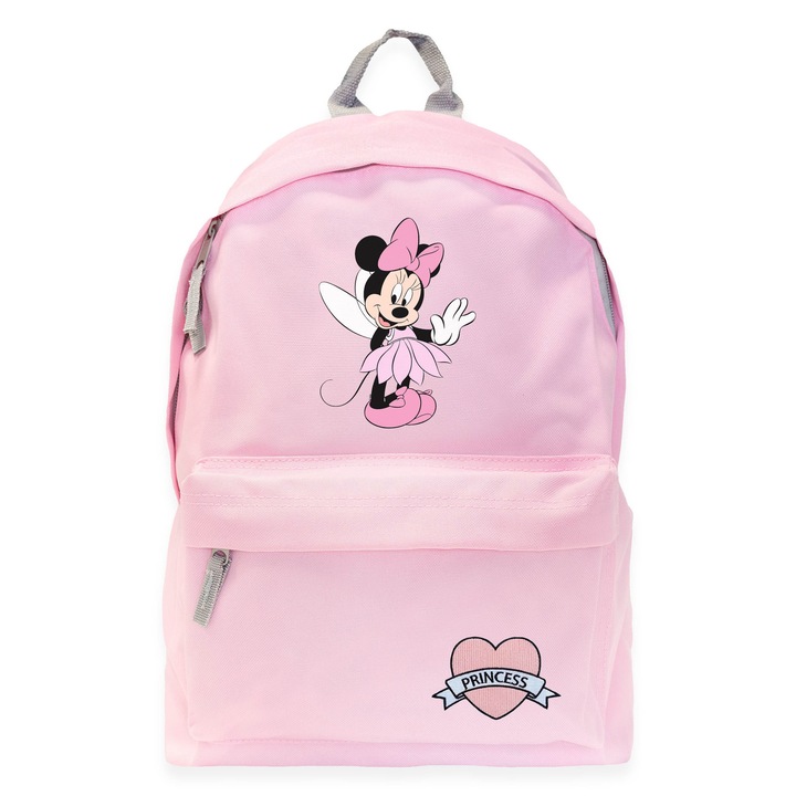 Ghiozdan Minnie Mouse, Gradinita, Scoala, Casual, 2 compartimente, 28 x 38 x 18 cm, Roz deschis