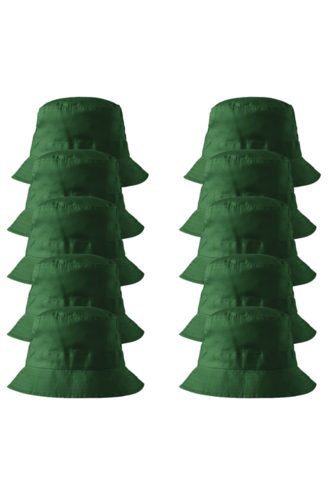 Комплект 10 унисекс шапки, Glass green, пет кръга 61 см, 304 CLASSIC-10X2
