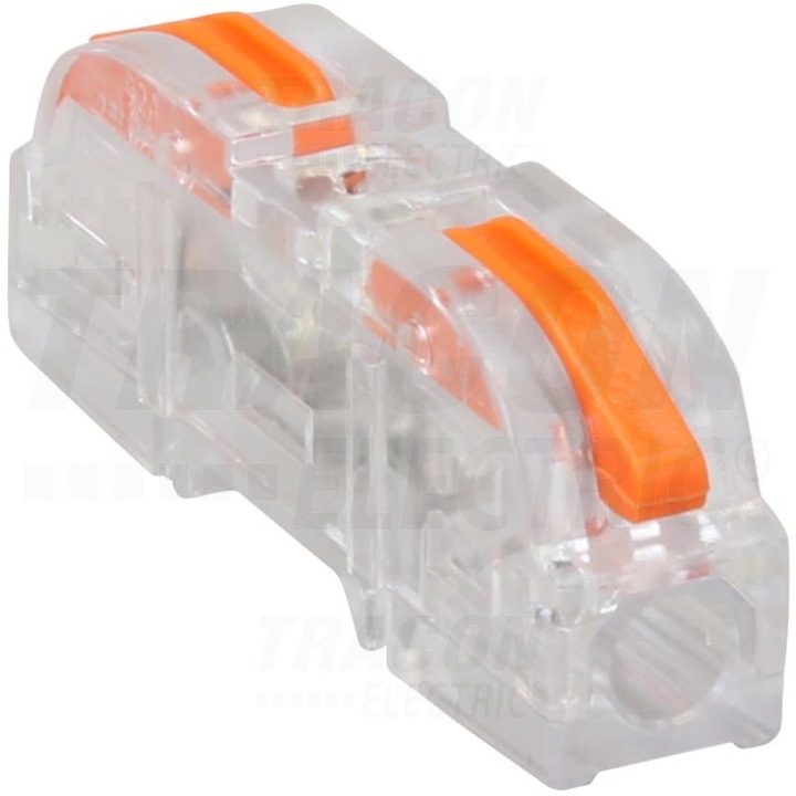 Конектор за отваряне, Tracon Electric, 2 x 0,5-4 мм, оранжев