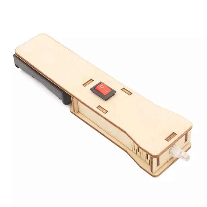 Образователна играчка Tetea, дървен STEM комплект, мобилно LED фенерче