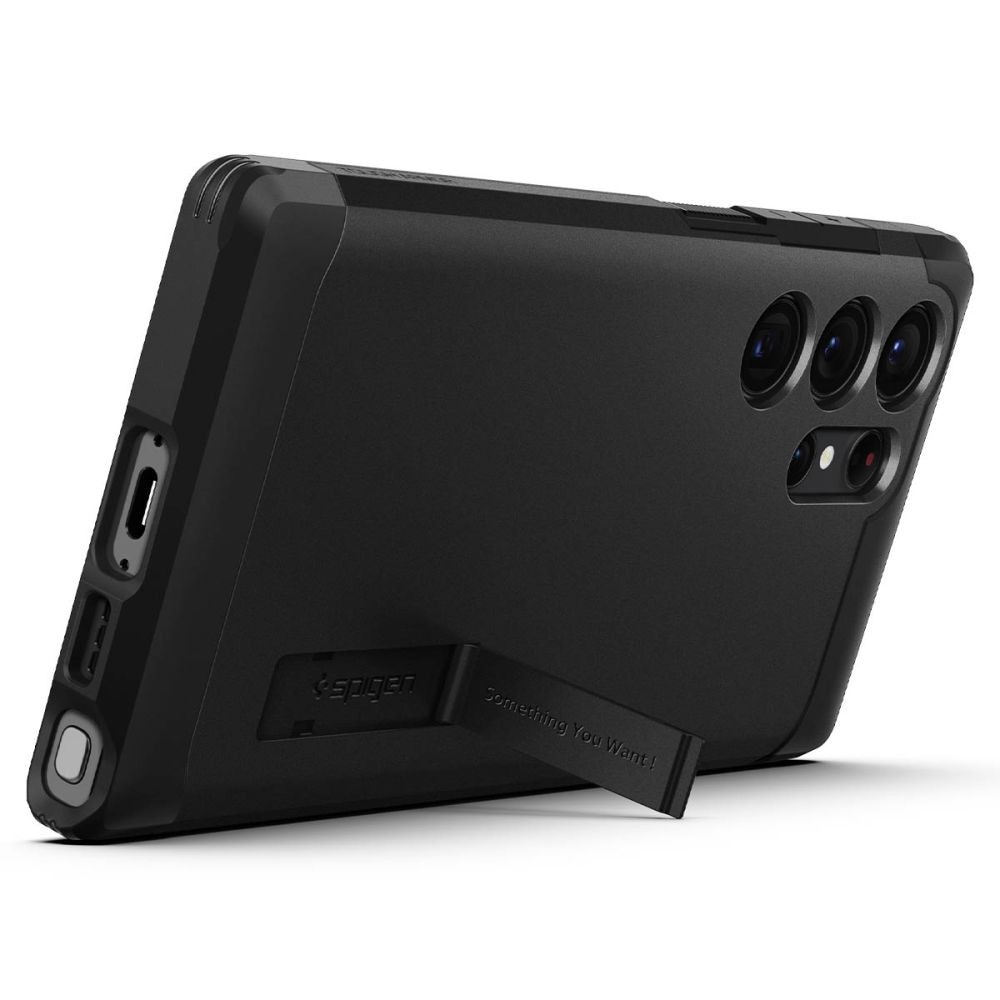 Carcasa Spigen Tough Armor compatibila cu Samsung Galaxy S23 Ultra Black