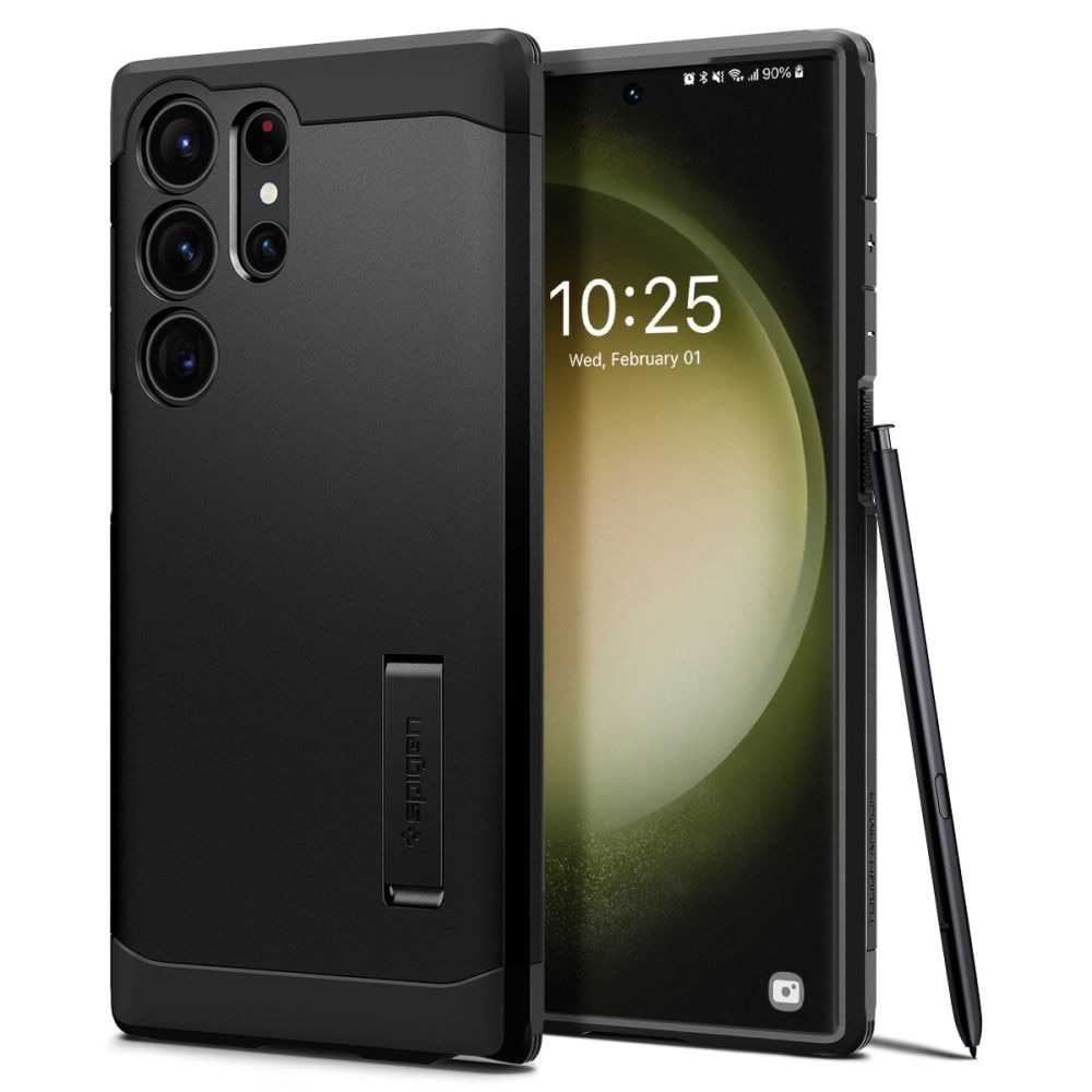 Carcasa Spigen Tough Armor compatibila cu Samsung Galaxy S23 Ultra Black
