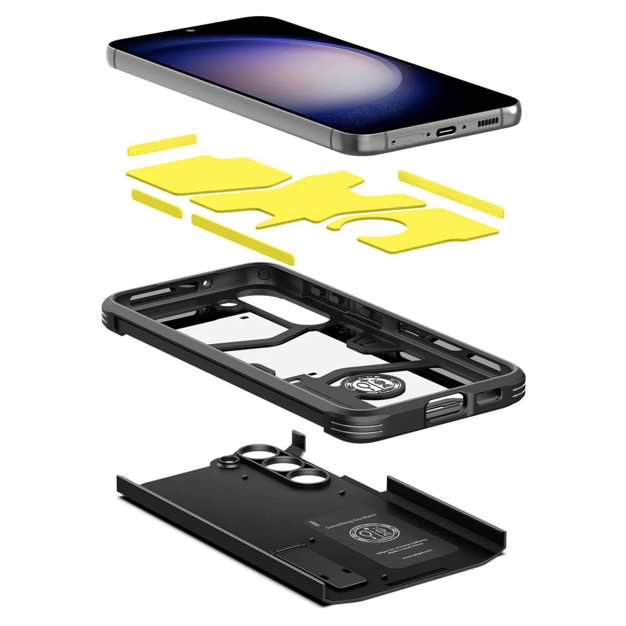 Husa Spigen Tough Armor compatibila cu Samsung Galaxy S23 Plus Negru