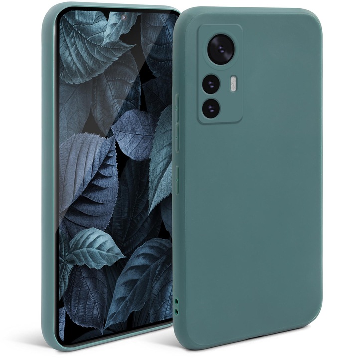 Калъф за телефон, Moozy, за Xiaomi 12 Pro, синьо сив, силиконов