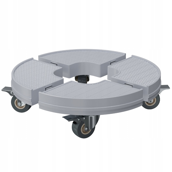 Транспортна количка, Пластмаса, 250 кг, Сив