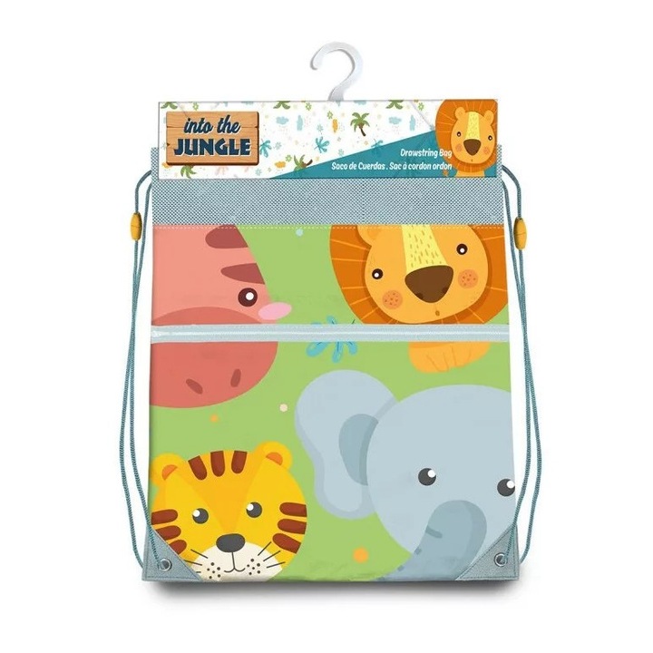 Sac sport Animale din Jungla, 40x30x3 cm Portocaliu