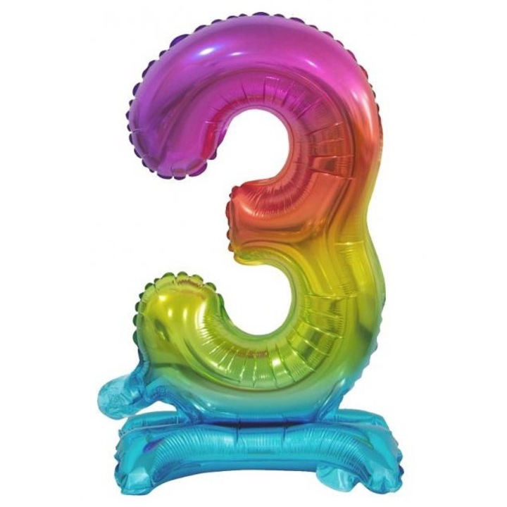 Balon petrecere, Amscan, Folie de aluminiu, 38 cm, Multicolor