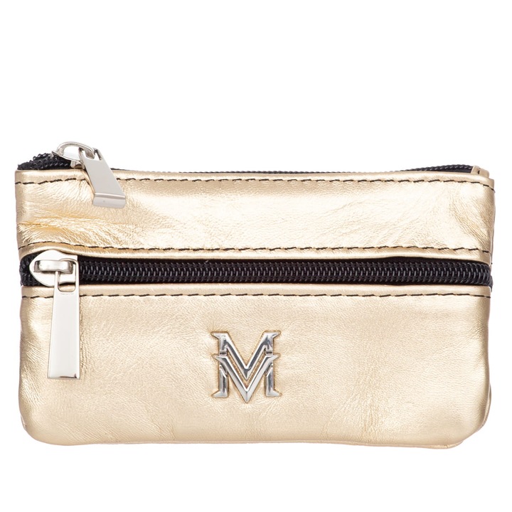 Husa pentru chei pentru carduri, Piele, VerMari, Negru