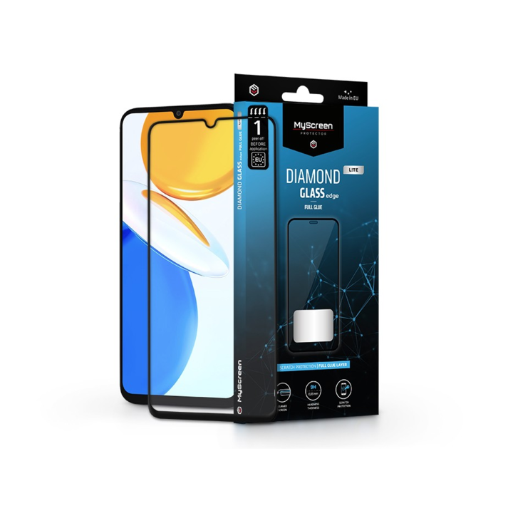 Скрийн протектор от закалено стъкло Honor X7 - MyScreen Protector Diamond Glass Lite Edge2.5D Full Glue - черен