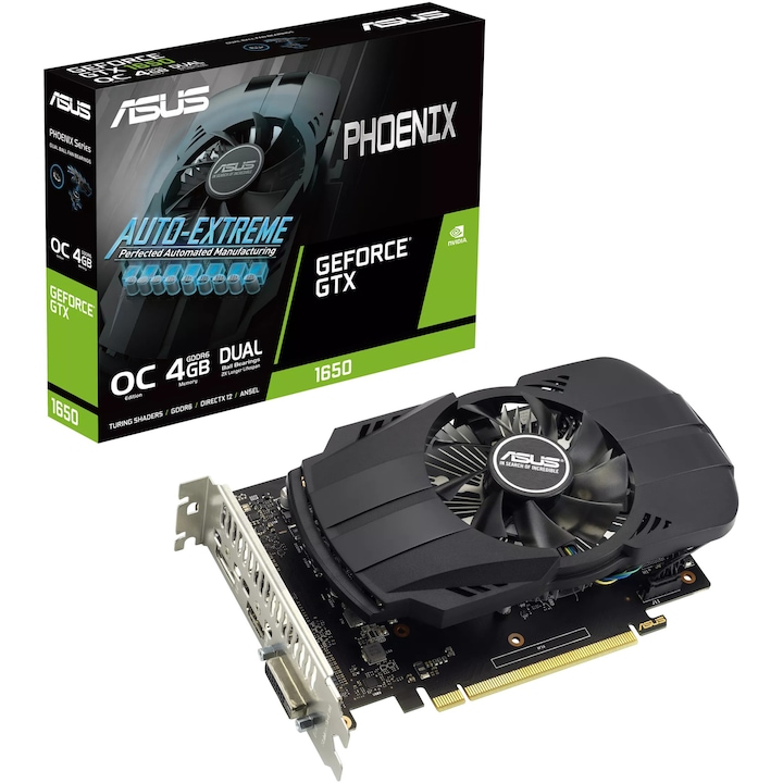 Видео карта ASUS GeForce GTX® 1650 Phoenix Evo, 4GB GDDR6, 128-bit