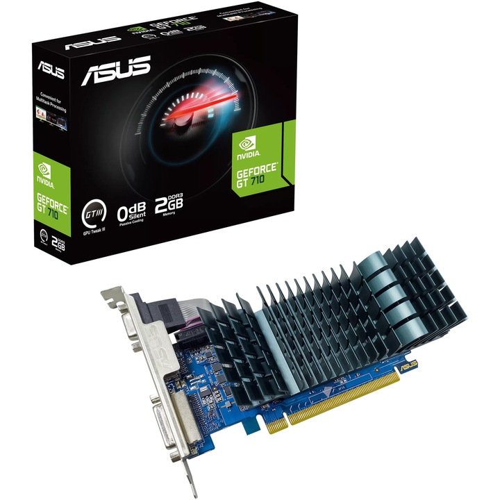 ASUS GeForce GT 710 EVO videokártya, 2 GB GDDR3, 64 bit