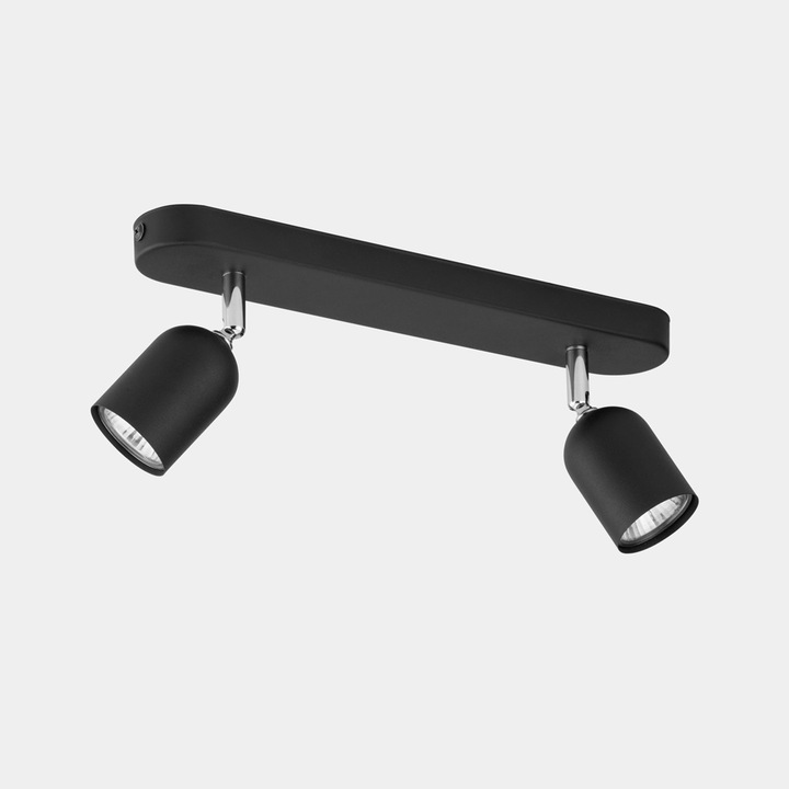 Плафон, TK-LIGHTING, Плафон, Метал/пластмаса, Gu10, Черен
