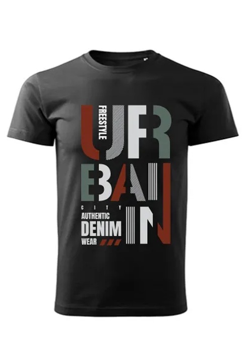 Urban Denim férfi póló, Fekete, XS