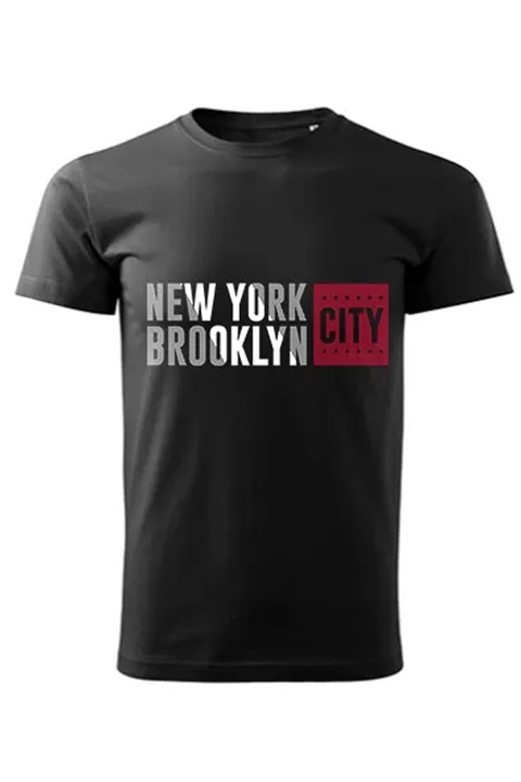 NYC Brooklyn férfi póló, Fekete, XS