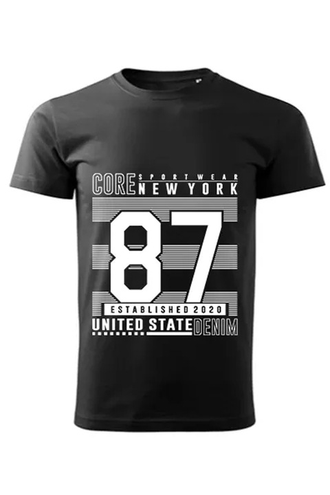 New York 87 férfi póló, Fekete, XS