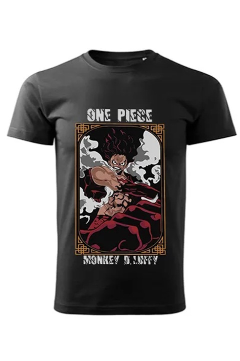 Monkey Luffy One Piece férfi póló, Fekete, XS