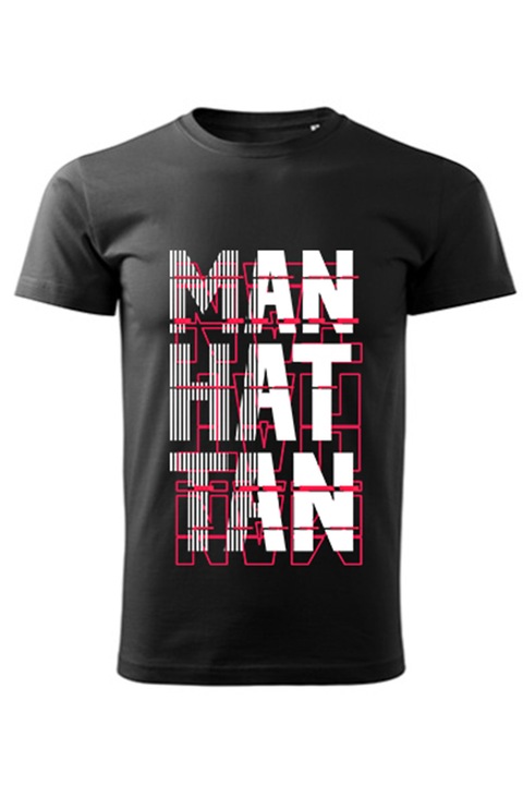 Manhattan 2 férfi póló, Fekete, XS