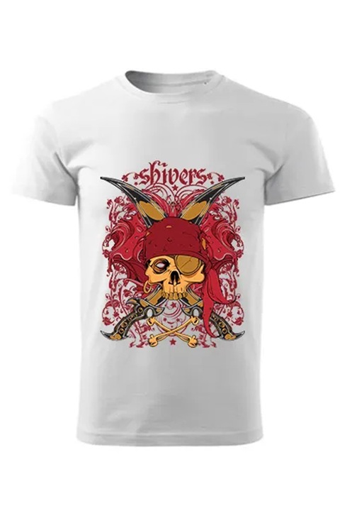 Red Skull férfi póló, Fehér, XS