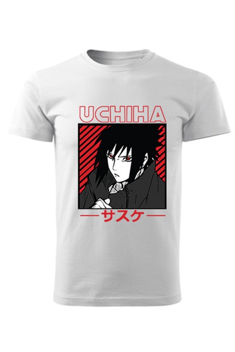 Sasuke Naruto férfi póló, Fehér, XS