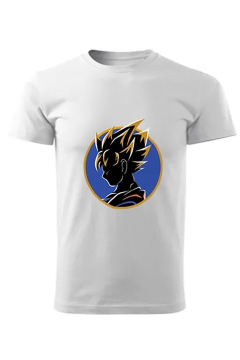 Goku Super Saiyan Dragon Ball férfi póló, Fehér, XS