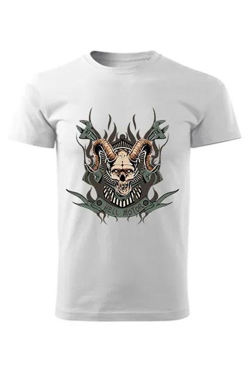 Hell Motor férfi póló, Fehér, XS