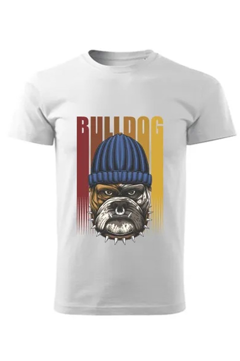 Bulldog férfi póló, Fehér, XS