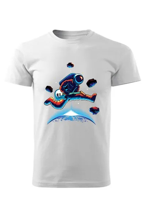 Astro Guitar férfi póló, Fehér, XS