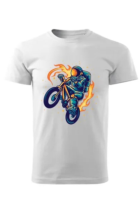 Astro Ride férfi póló, Fehér, XS