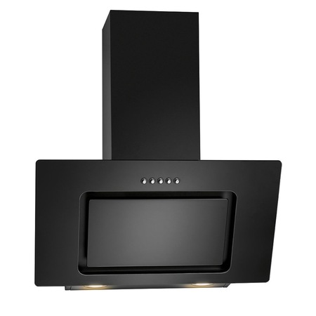 Hota verticala de perete Bomann, DU7609G, 60 cm, 300 m³/h, 3 trepte de putere, recirculare si evacuare aer, panou de control mecanic, filtru de grasime din aluminiu lavabil, lumini LED, negru
