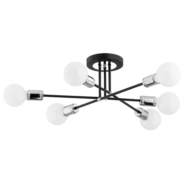 Полилей, Alfa, Метал, 60 W, Черен/Хром