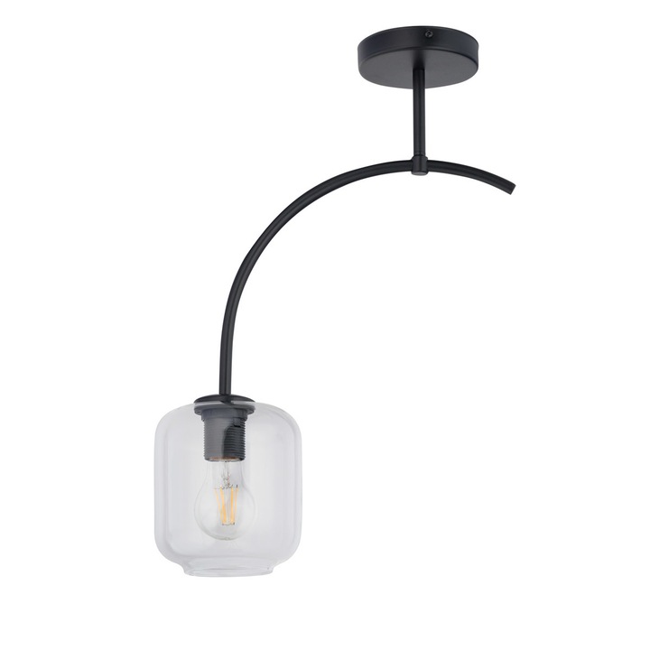 Lustra, Sigma, E27, 60 W, Otel, Negru