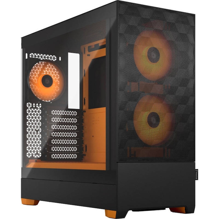 Carcasa Thermaltake The Tower 500, SPCC Steel EATX Mid Tower, fara sursa, 2 ventilatoare incluse, panou lateral din sticla securizata, Negru