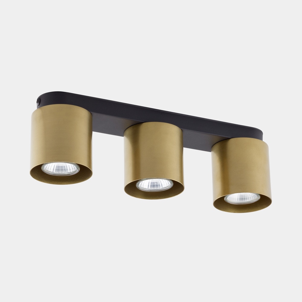 Plafoniera, TK-LIGHTING, De Tavan, Metal/Plastic, GU10, Negru/Auriu ...