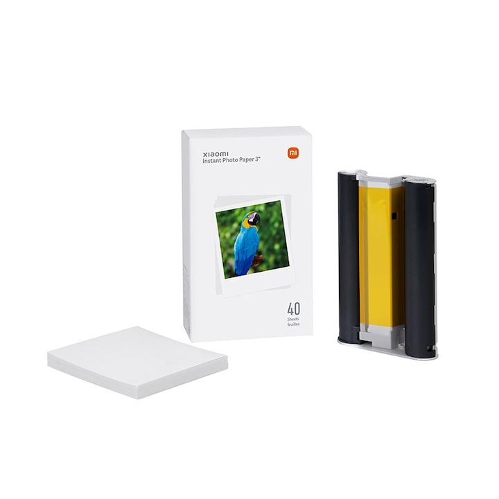 Hartie foto Xiaomi 3" + cartus compabil cu imprimanta foto portabila Xiaomi 1S EU
