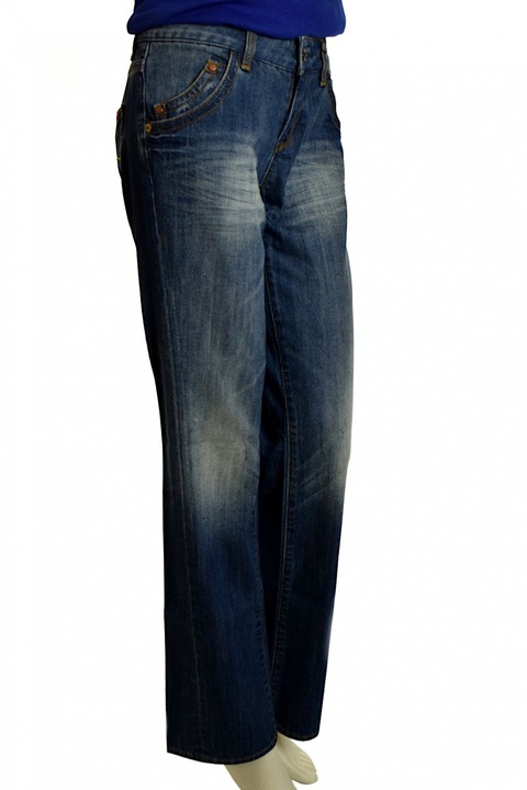 Pantaloni dama, S. Oliver, Bumbac, Albastru, 38 EU