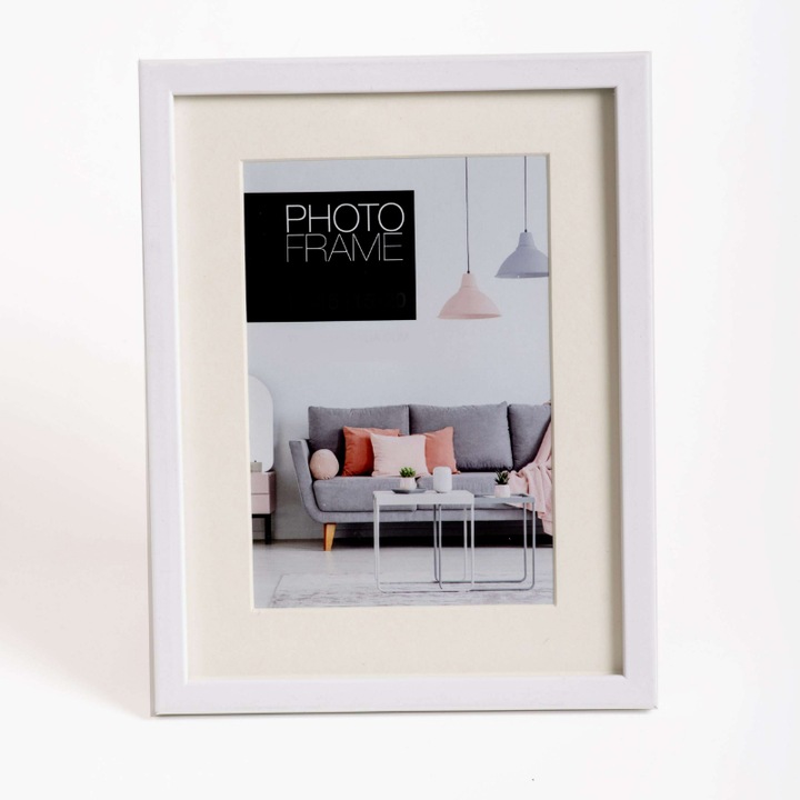 Rama foto, Acril, 15x20cm, Alb
