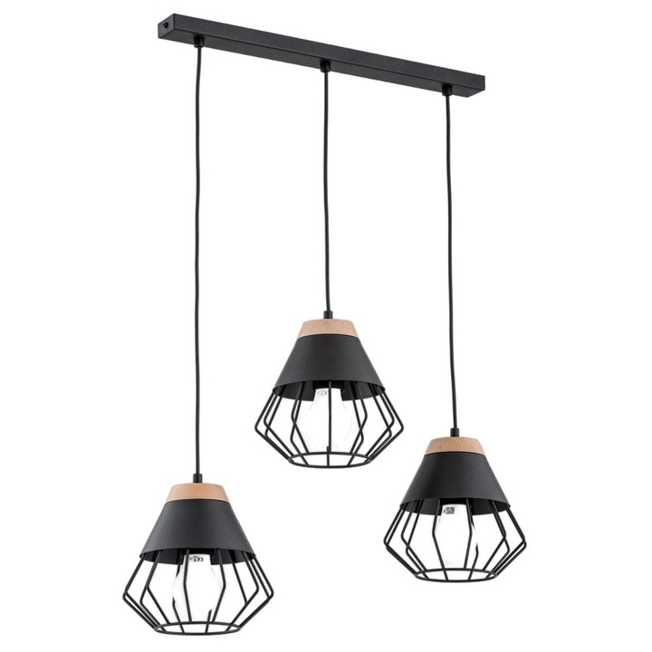 Полилей, Alfa, дърво/метал, 60 W, черен