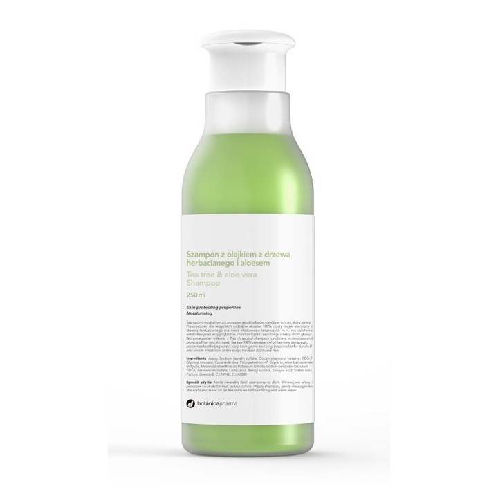 Sampon Tea Tree & Aloe Vera, Botanicapharma, Antibacterian, Anti-matreata, 250 ml