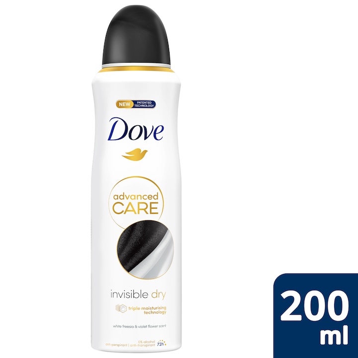 Dove Invisible Dry női izzadásgátló dezodor, 200 ml