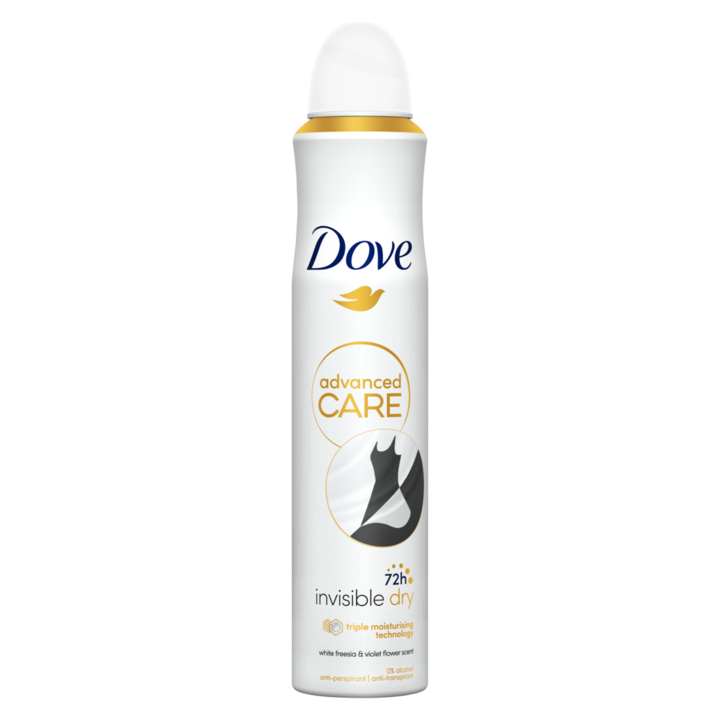 Dove Invisible Dry női izzadásgátló dezodor, 200 ml