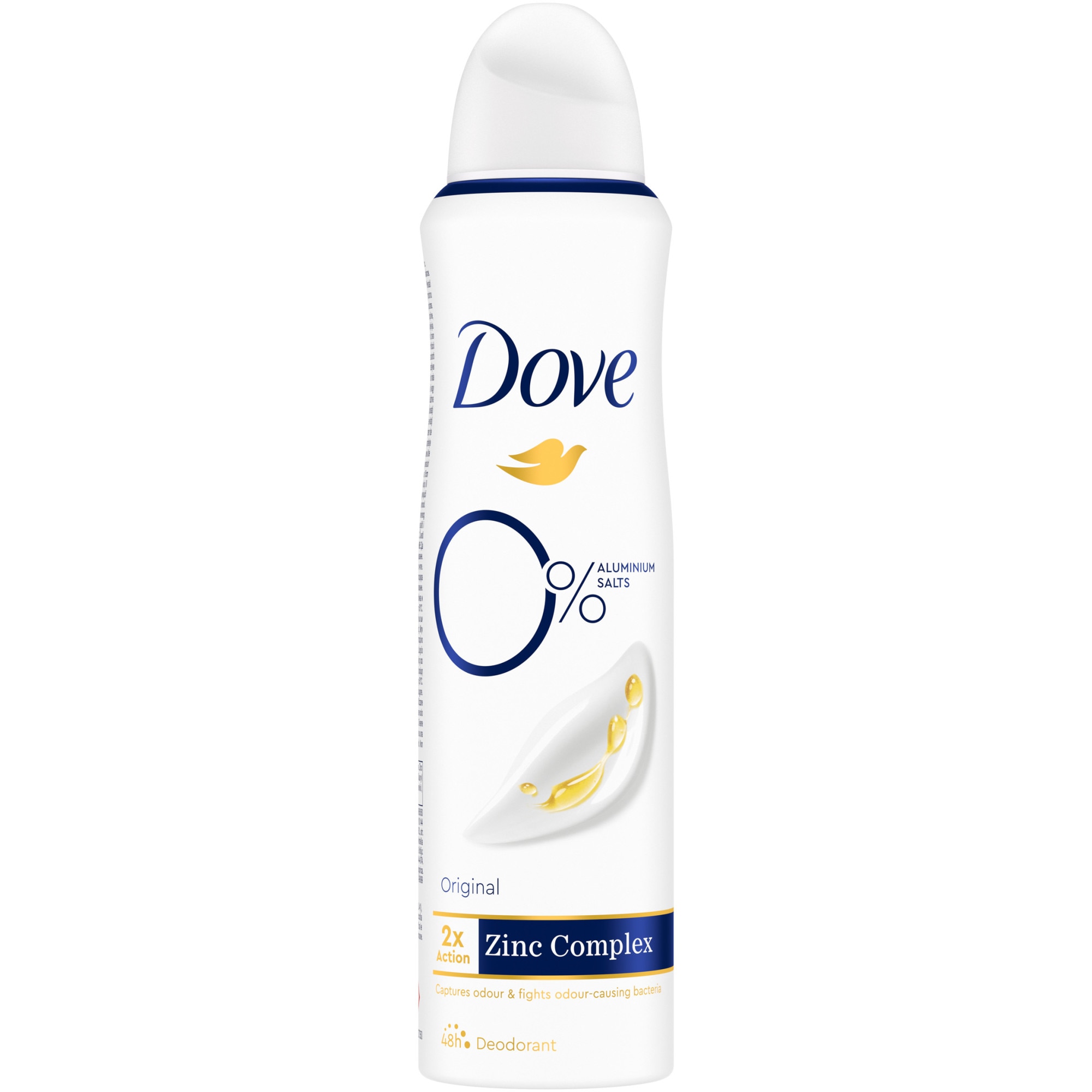 Deodorant spray Dove Original, 0% saruri de aluminiu, 150 ml - eMAG.ro