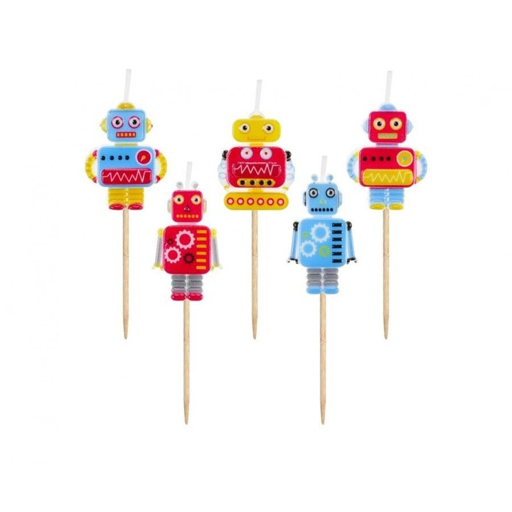 Robot tortagyertya, gyertya szett 5 db-os MLG159486